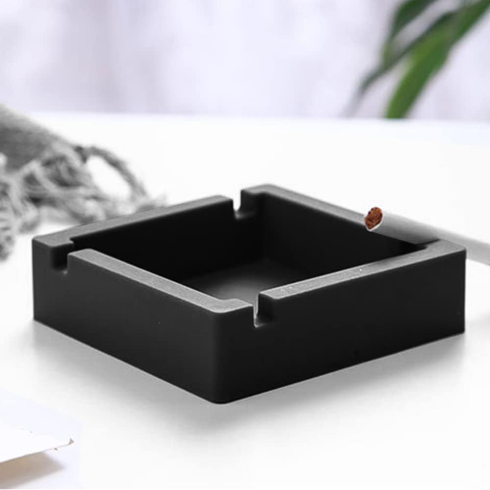 2Pcs Cigar Ashtray Silicone Unbreakable Big with Dual Rest