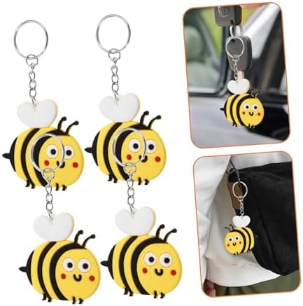 10pcs Cute Cartoon Bee Keychain for Bags and Backpacks
