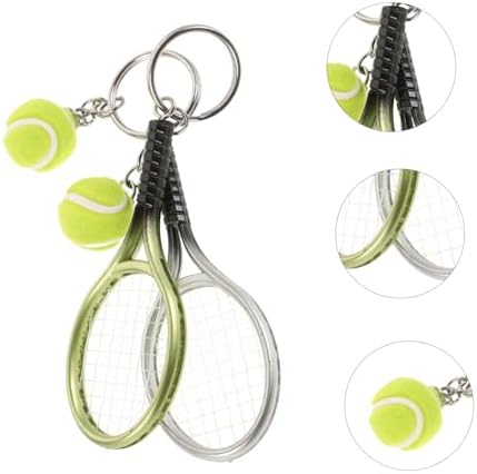 Didiseaon 2 Pcs Tennis Racket Keychains for Boys Party Favors