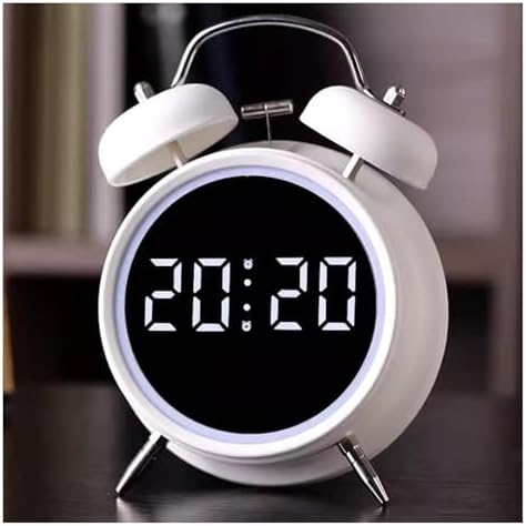 Rechargeable Double Bell Alarm Clock with Night Light