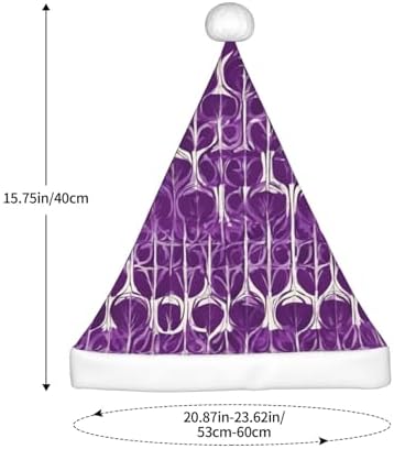 QINZHENG Purple Pattern Santa Hat for Women
