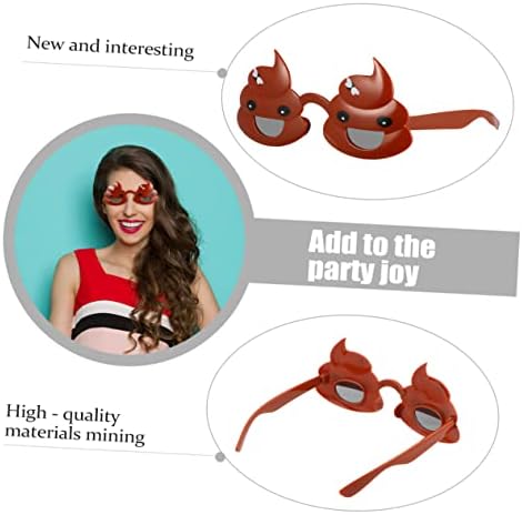 TOYANDONA Funny Poo Shape Glasses for Party