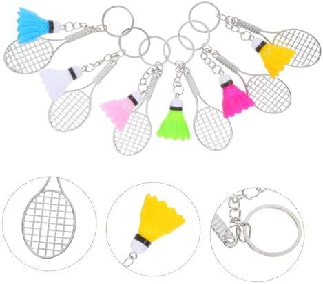 Cabilock 6pcs Mini Sports Pendant Keyring Badminton Bag Charm