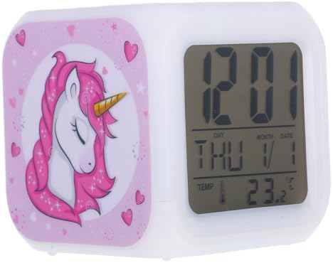 GLEAVI Unicorn LED Digital Alarm Clock with Nightlight