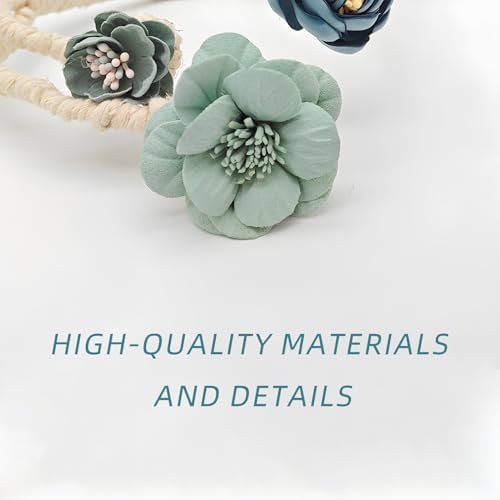 Handmade Curtain Tiebacks Set of 2 Flexible Flower Clips for Drapes