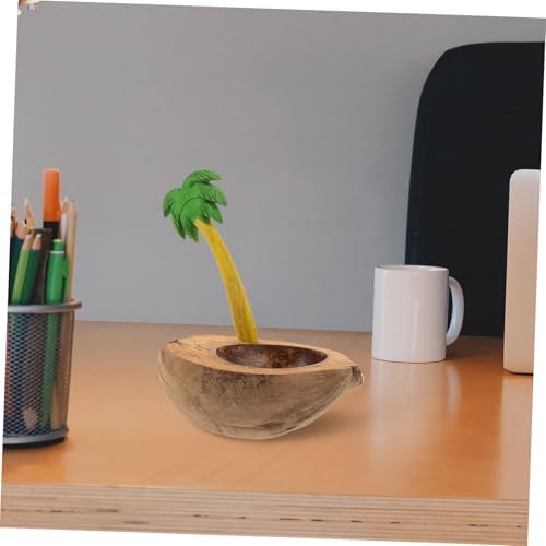 IMIKEYA Coconut Shell Candle Holder Bowl Portable Decorative