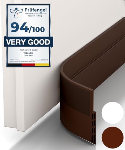 Vellure Door Draft Stopper - 2x39 Inch Brown Seal Strip