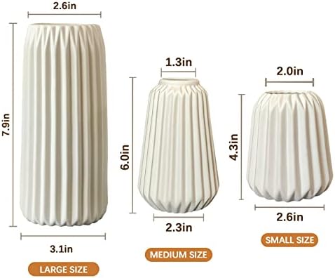 Modern Ceramic Vases Set of 3 for Home Decor