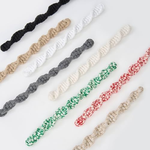 NICEEC 2 Pack Cotton Rope Curtain Tiebacks Farmhouse Decor Holdbacks