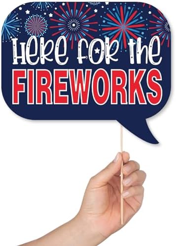 4th of July Photo Booth Props - 41pc Patriotic Party Decor Kit