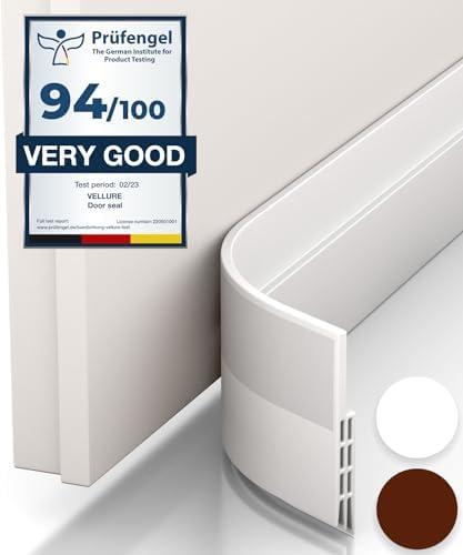 Vellure Door Draft Stopper - Premium Door Sweep 5x39 White