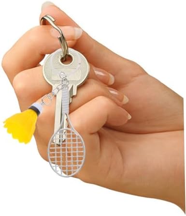 Cabilock 6pcs Mini Sports Pendant Keyring Badminton Bag Charm
