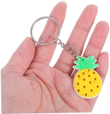 12Pcs Pineapple Keychain Set Hawaiian Style Summer Decorations