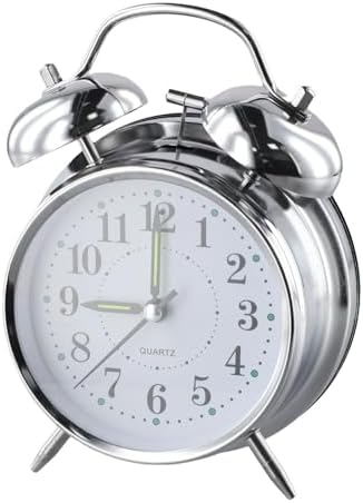 Traditional Double Bell Alarm Clock With Luminous Hands