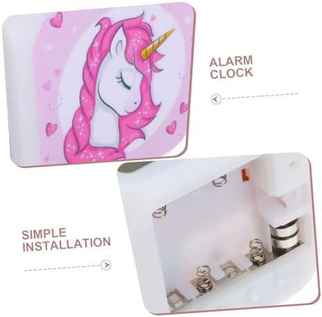 VALICLUD Digital LED Alarm Clock with Unicorn Decor