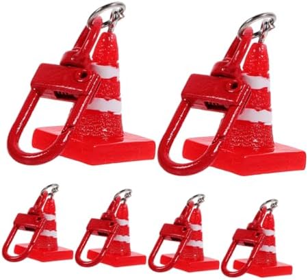 6pcs Mini Traffic Cone Keychain Party Favors for Boys