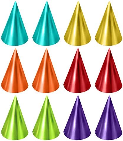 Adorox Assorted Kids Birthday Party Hats 12-Pack