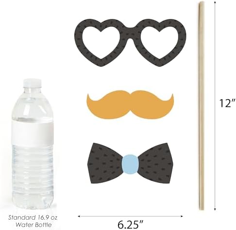 Big Dot of Happiness Engagement Photo Booth Props Kit - 20 Piece