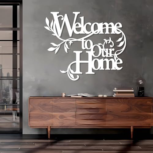 Welcome to Our Home Metal Wall Decor Sign
