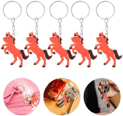 Alipis Cartoon Horse Keychain for Boys Birthday Party Favors