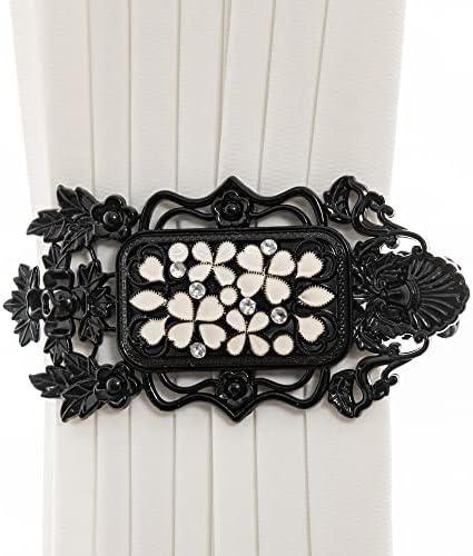 EMERZE Resin Curtain Tiebacks Black Clip Holdback