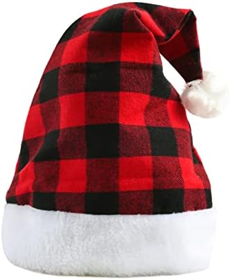 Plaid Santa Hat for Unisex Adults 1