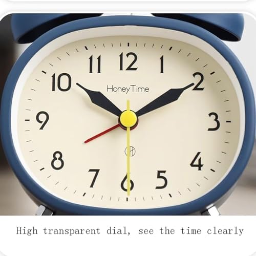 Double Bell Alarm Clock with Backlight and Silent Ticking
