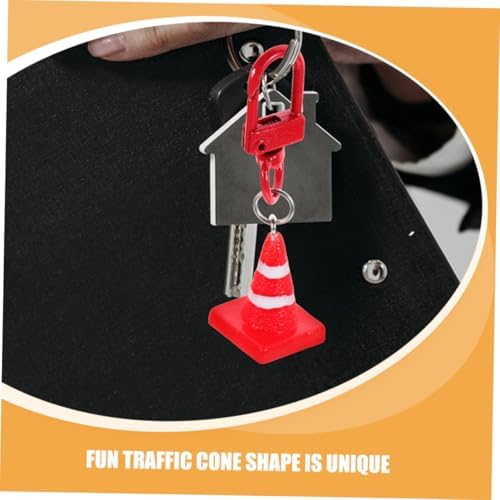 6pcs Mini Traffic Cone Keychain Party Favors for Boys