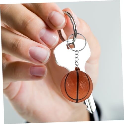 12Pcs Basketball PU Keychains for Backpacks and Bags