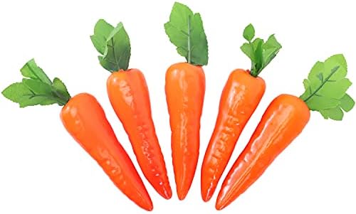 AUEAR 5 Pack Artificial Carrots for Home Decor
