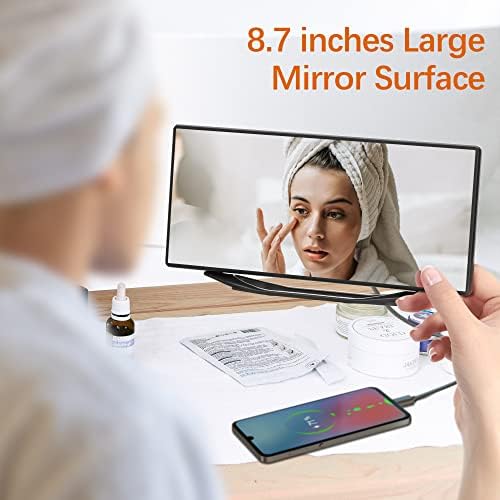 PPLEE 87 Digital LED Mirror Alarm Clock with 2 Alarms