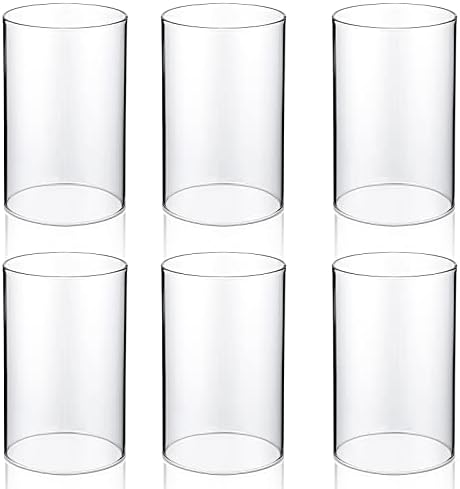 Yaomiao 6 Pcs Hurricane Glass Candle Holders