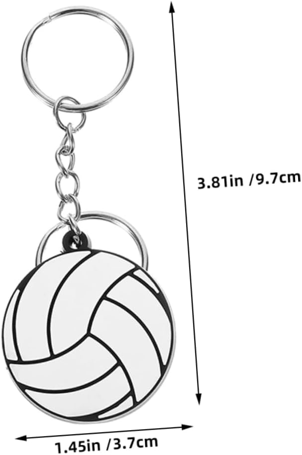 BESPORTBLE 16-Piece PVC Volleyball Keychain Set