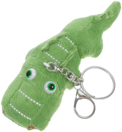 LOGOFUN 2PCS Crocodile Plush Keychain Soft Animal Toy Keyrings