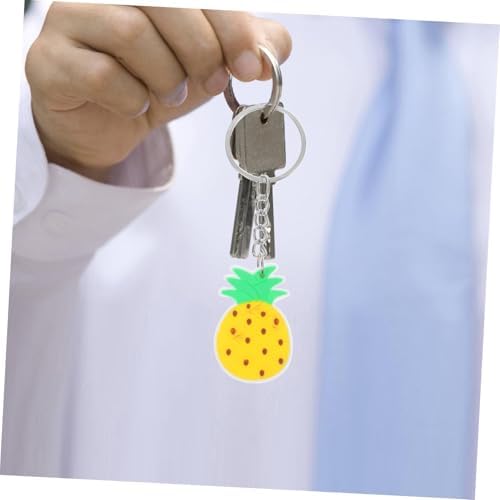 12Pcs Pineapple Keychain Set Hawaiian Style Summer Decorations