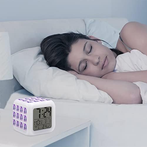 Oyihfvs White Unicorn Digital Alarm Clock with LED Light