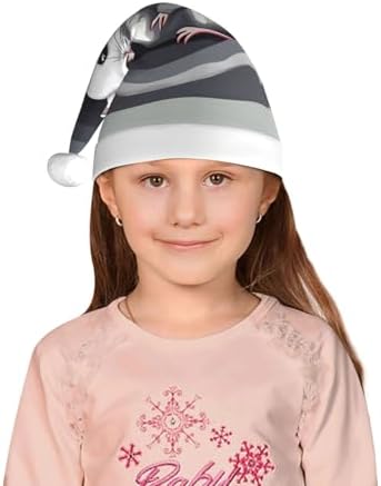 Christmas Hat Mouse in the Hole Plush Santa Headwear for Kids