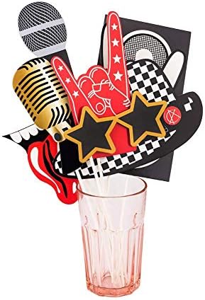 Paper Jazz Rock and Roll Party Decorations 18pcs