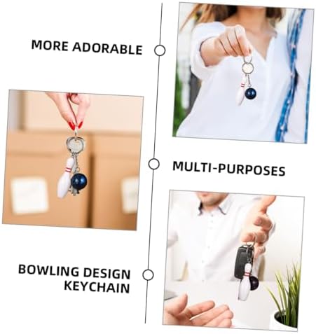 8pcs Bowling Keychains Sports Themed Keyring Packs for Parties