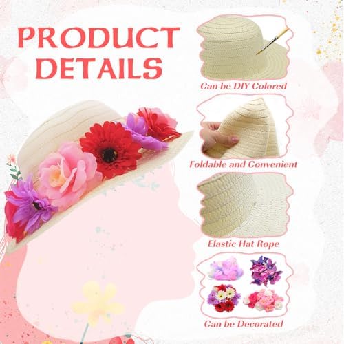 VoizVony 297 Pcs DIY Tea Party Hats for Girls