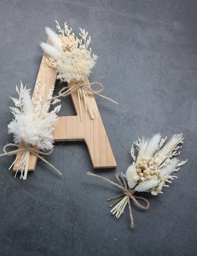 Mini Dried Flower Bouquet Set 12 Pcs White