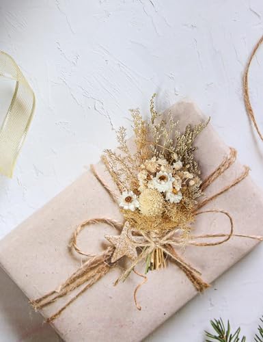 Mini Dried Flower Bouquet Set Brown 12PCS