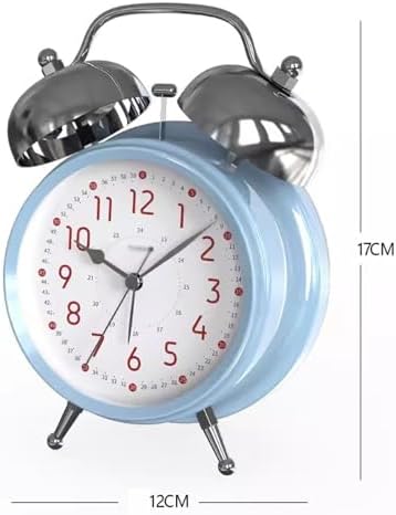 Kids Double Bell Alarm Clock with Digital Night Light