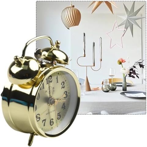Vintage Mechanical Gold Horseshoe Alarm Clock