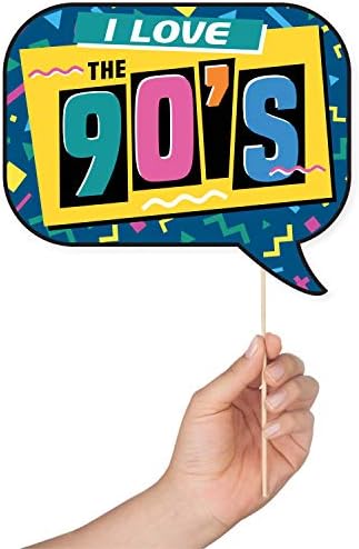 90s Photo Booth Props 41-Piece Fun Selfie Kit