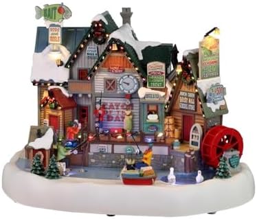 Lemax Village Collection Birch Creek Ice Fishing Festival Lit Building