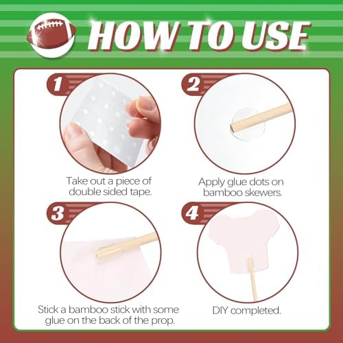 Maicaiffe Football Birthday Photo Booth Props - 24 Pcs