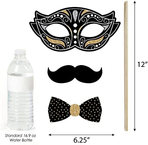 Big Dot of Happiness Venetian Mask Photo Booth Props 20 Count