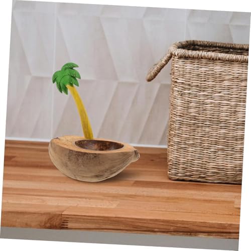 IMIKEYA Coconut Shell Candle Holder Bowl Portable Decorative