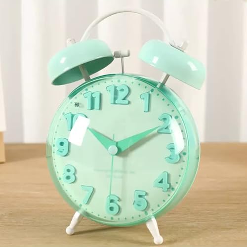 Double Bell Alarm Clock with Loud Ringing and Silent Movement